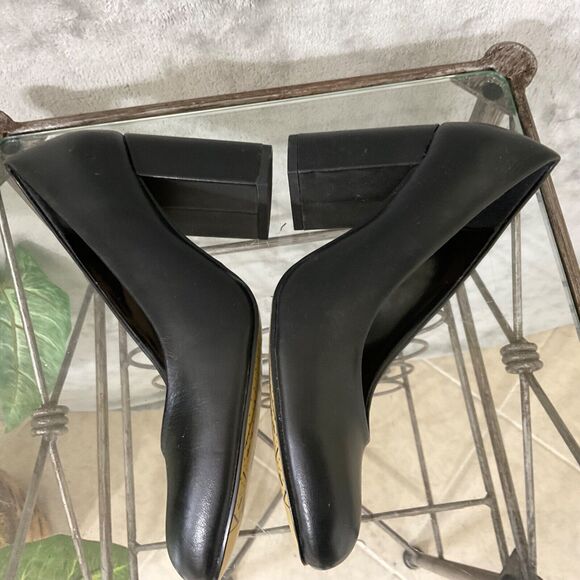 BELLA VITA Career Leather PUMPS, SIZE 6 WW wide width shoes black - Picture 9 of 11